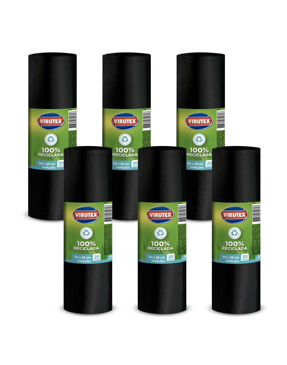 Virutex Bolsa de Basura Papelero 50 x 55 cm 6 x 20 unid - Puntolimpieza